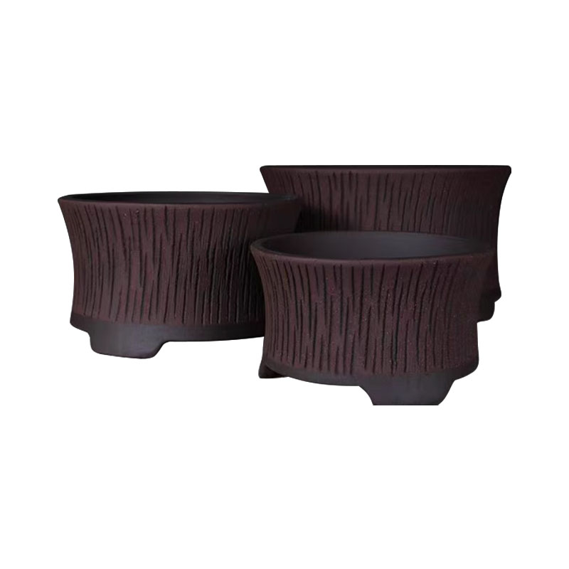 Personalized and creative tree bark extra large green plant flowerpot